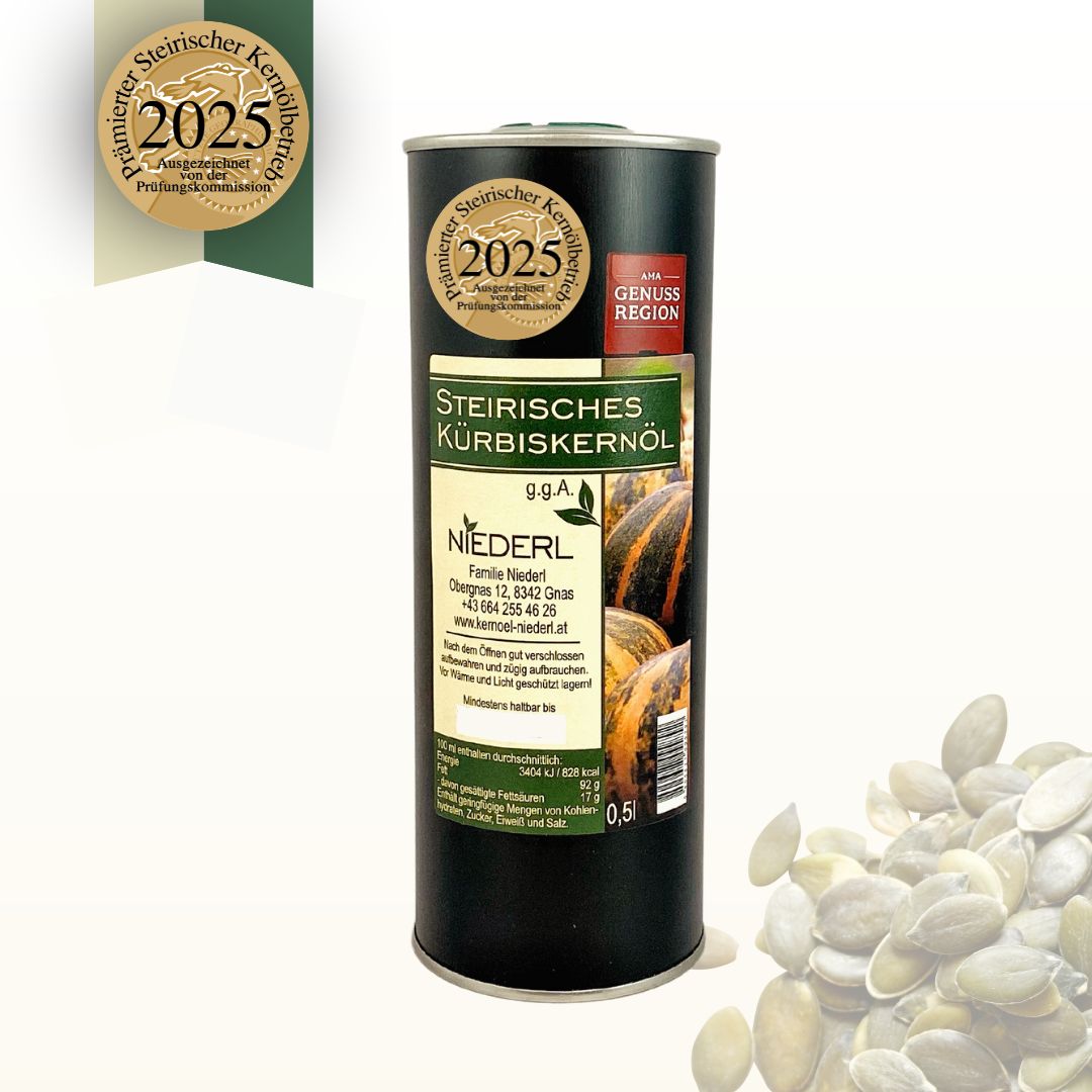 Steirisches Kürbiskernöl Dose 500 ml