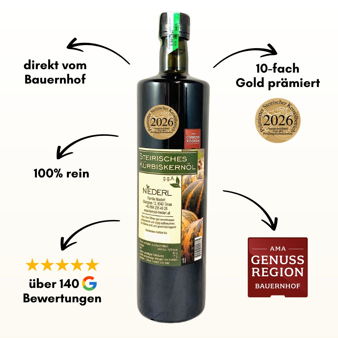 Styrian Pumpkin Seed Oil 1L